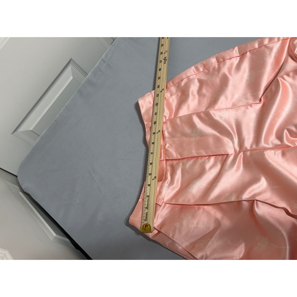 TS Couture Peach Pink Satin Floral Jacquard 2 Piece Pant Suit Set Womens 10 NEW - Picture 15 of 16